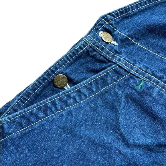 VINTAGE Big Smith Blue Denim Bib Overall Jeans carpenter style Size 42 x 30 - Picture 8 of 10